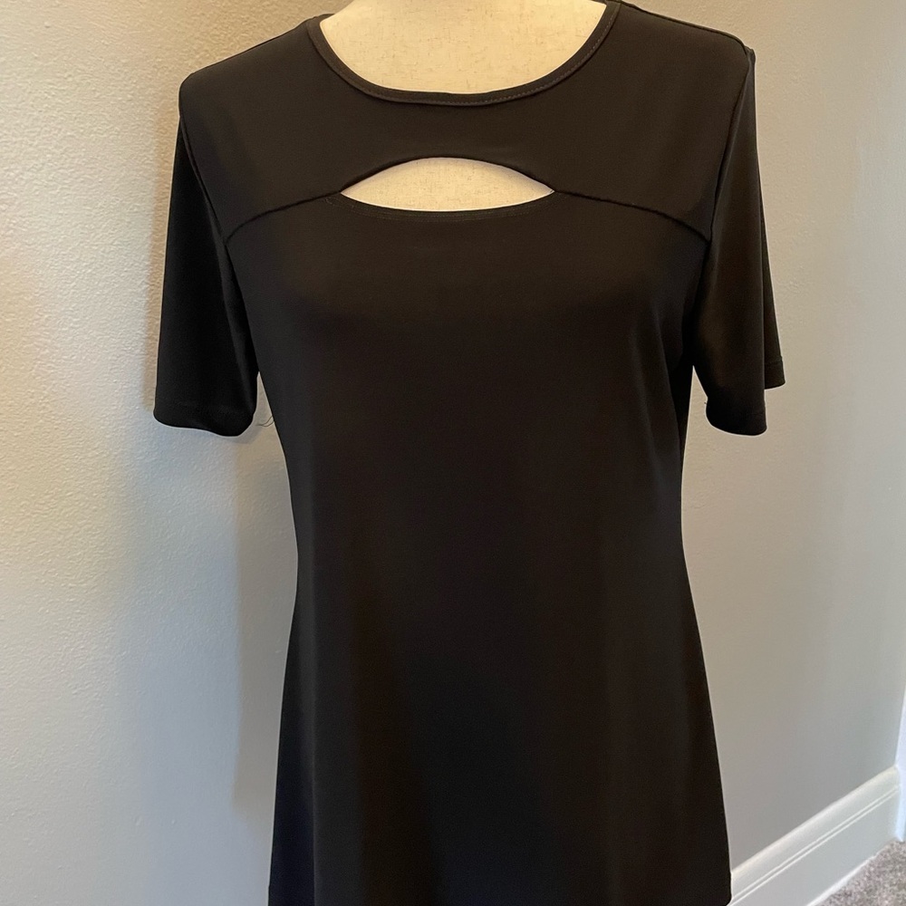 Patchington Black Cut-Out Blouse